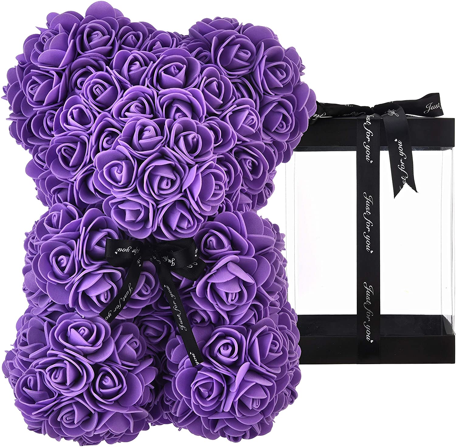 Orsetti di rose 25 cm - Rose Bear viola - Vendita fiori freschi e bouquet.  Spedizioni in Italia.